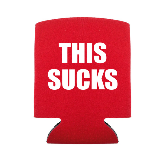 This Sucks Koozie Red